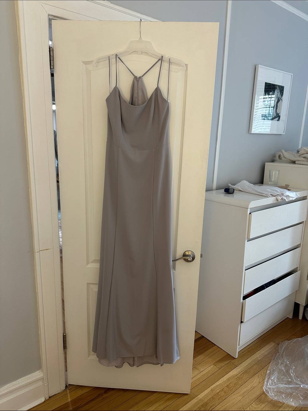 Bella Bridesmaid Dove Crepe Bridesmaid Dress never worn